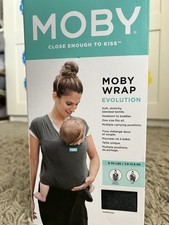 Moby Wrap Evolution - 8-30lbs/ 3.6-13.6kg Charcoal Grey Fabric Sling