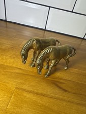 Pair Vintage Solid Brass