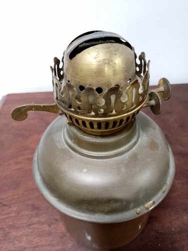 Antique brass oil lamp drop - brass, drop-in
