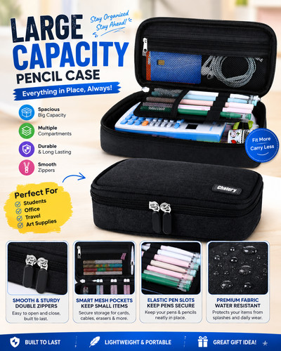 Large capacity pencil case - capacity,