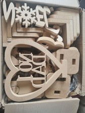 Mixed Box Of Mdf Shapes, Craft