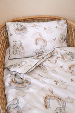 Watercolour Elephant Cot