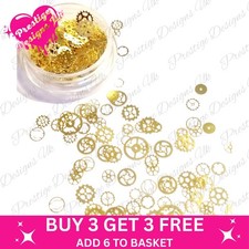 20x Steampunk Gears Cogs Nail