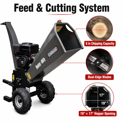 Wood chipper shredder gas - wood,