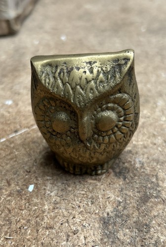 Copper owl trinket - owl,