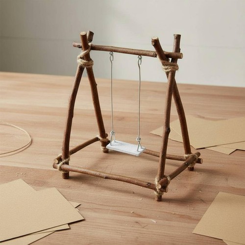 Wooden swing model - model, stable