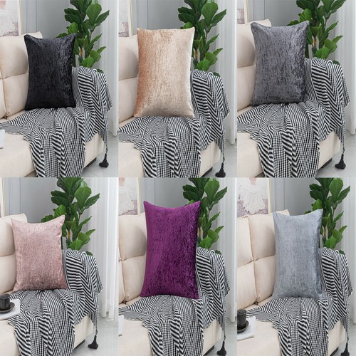 Crushed velvet cushion covers - crushed,