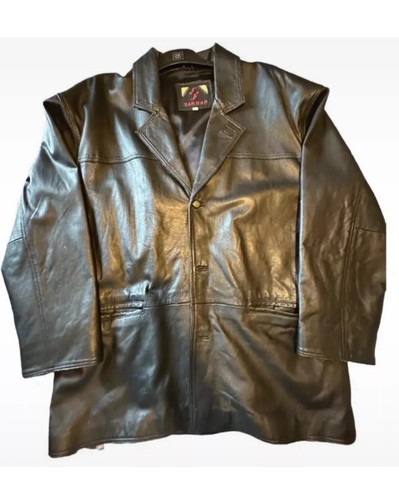 Black leather jacket - jacket, blazer