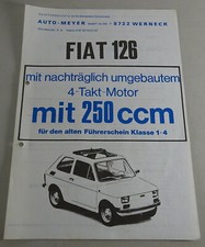 Brochure Fiat 126 250cc WM
