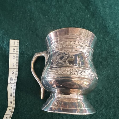 Engraved metal beer tankard - engraved,