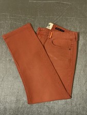  Superdry Copper Denim Corporal Slim Straight Coral Coloured Jeans 36W 32L