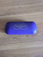 Specsavers Hard Shell Glasses Case Purple With Grey Felt Lining