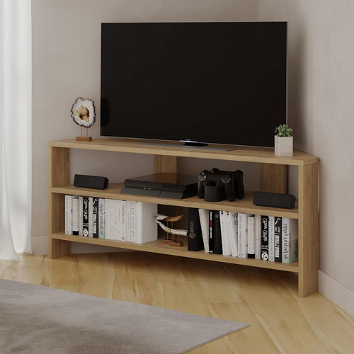 Corner unit white 110cm tv - unit,