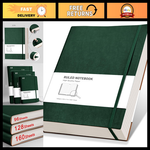 Lined notebook leather - lined,