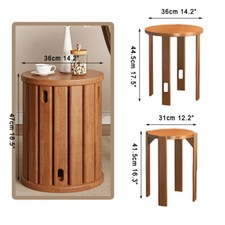 Stackable Stools Set of 4,4-In-1 Wood Stool, Round Chair Nest Side Table,18 Inch