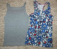 Girls Tank Top TWO LOT Ribbed