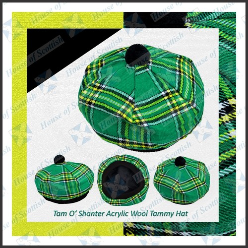 Irish national tartan tam - tartan, o'