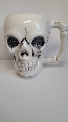 Halloween skull ceramic mug - halloween,