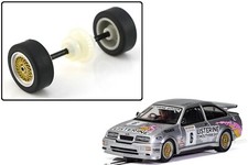 Scalextric W11310 Rear Wheels Tyres Axle For C4146 Ford Sierra Cosworth RS500