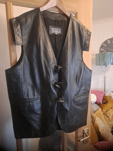 Broadsword leather vest xl - broadsword, vest.