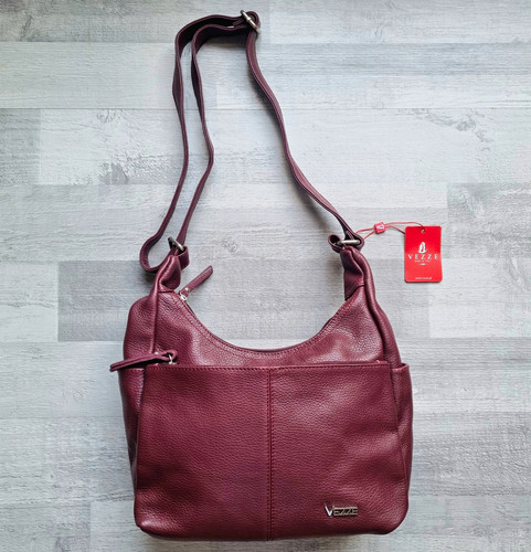 Vezze burgundy genuine leather - burgundy,