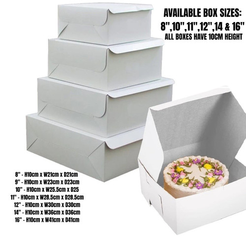 White cake box lid - box, &