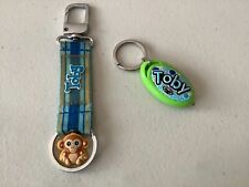 TOBY Keyrings Light up torch & dpals Key pals Monkey Key fobs chain Personalised