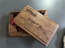 WALTHER P 38 PRESENTATION BOX CASE TURKISH WALNUT WOOD NEW DESING