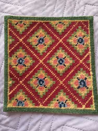 Vtg 80s tapestry needlepoint - vtg,