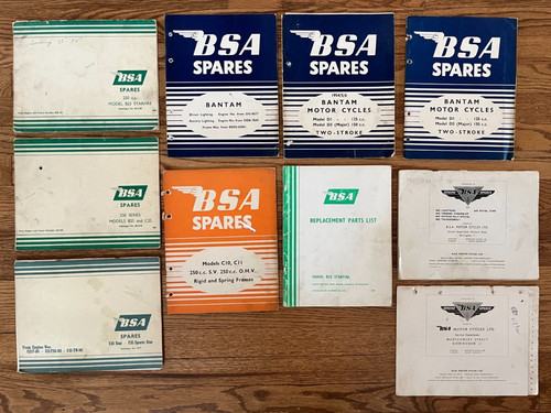 Vintage bsa spares catalogue - bsa,