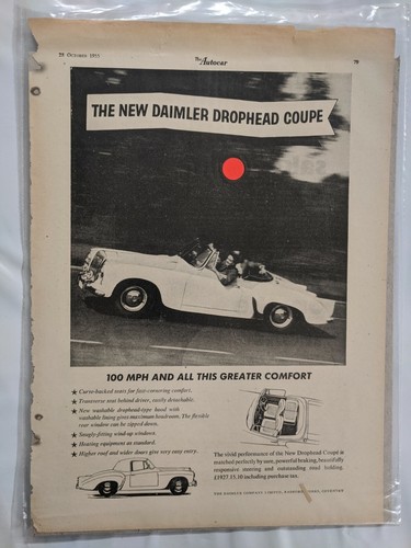 The new daimler drophead - new,