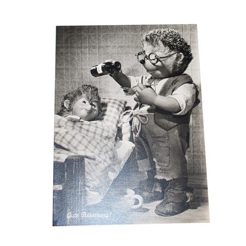 Antique steiff mecki postcard - antique,