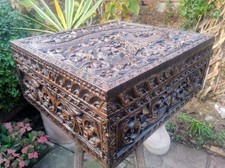 Lrg Antique heavily Carved