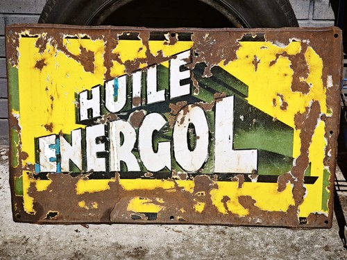 Antique energol enamel sign - antique,