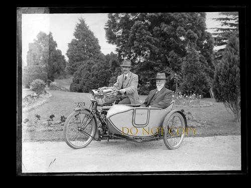 Vintage motorcycle and sidecar - vintage,