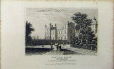 Original Old Antique Print