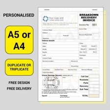 Breakdown recovery invoice - breakdown,