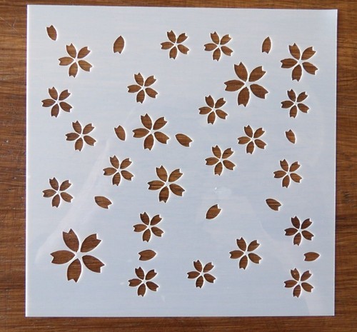 Flowers stencil 130mm - flowers, x