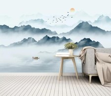 3D Lake Boat N05674 Wallpaper