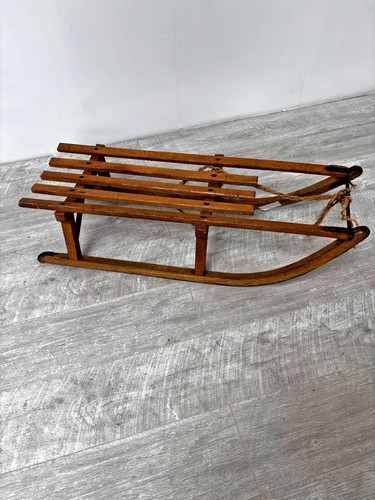 Vintage wooden sled - vintage, –