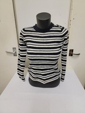 Ladies AUBIN & WILLS Knitwear 100% MERINO WOOL Round Neck Jumper Size UK8 CG M12