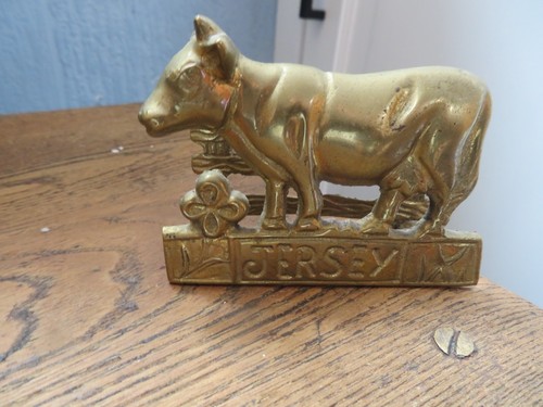 Brass jersey cow letter rack