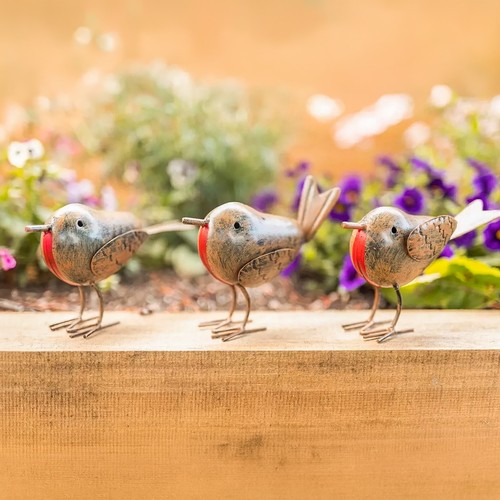 Robin garden ornament set 3pc - ornament,