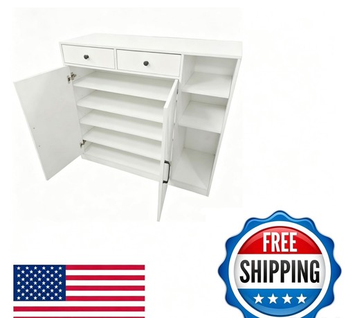 Shoe cabinet with barn doors - cabinet,