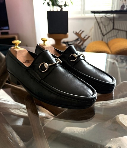 Mens gucci black - leather, brass