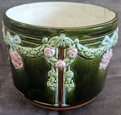 Art nouveau flower planter - flower,