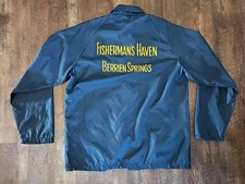 Vintage 70s Coachman by Windbreaker Jacket Blue Coat Snap Button Coat Mens MED