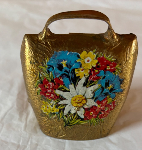 Vintage hand painted swiss cow - hand,
