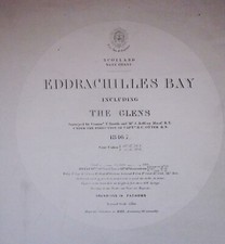 1883 Edderachilles Bay  Scotland Genuine Victorian Admiralty Chart Sutherland