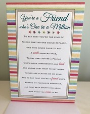 Special Friend FEMALE Birthday Card /with Lovely Verse Card (9 x 6.25") Inserted